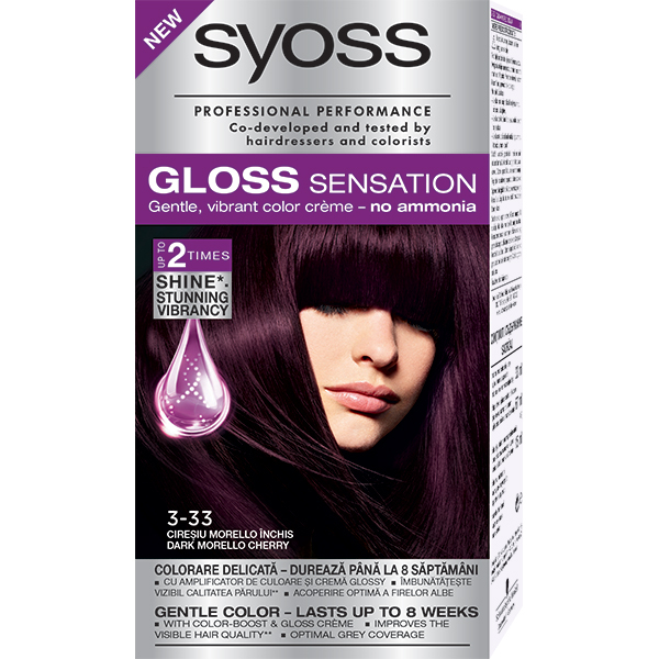 Vopsea De Par Syoss Gloss Sensation 3 33 Ciresiu Morello Inchis